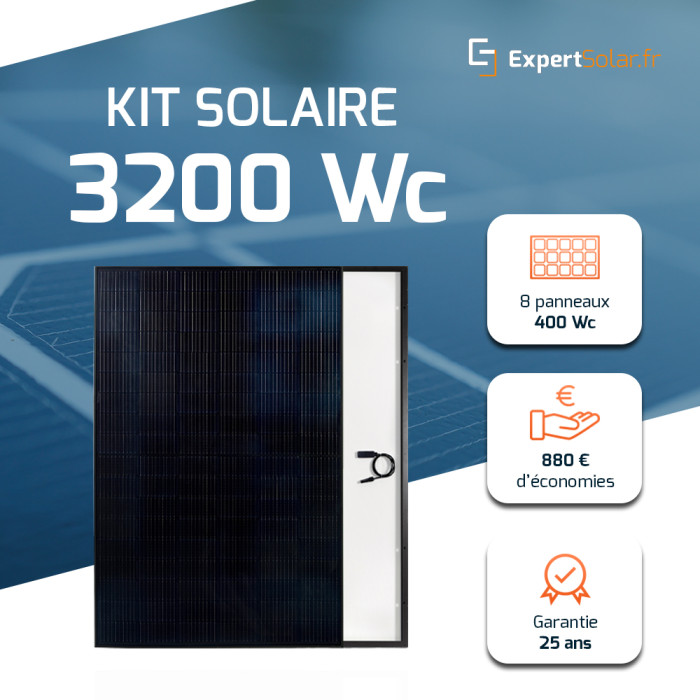 Kit Solaire en autoconsommation Futurasun 3200W - Micro onduleur Enphase